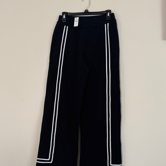 Talbots Pants - Talbots Casual Black Pants with White Stripes NWT